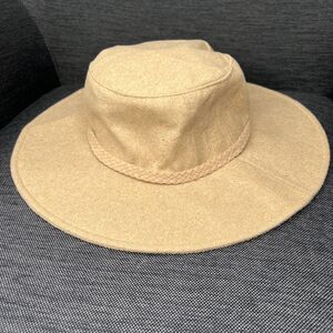 Anthropologie ASN NWT The Harper Felt Hat Women’s Tan Rancher Floppy Packable